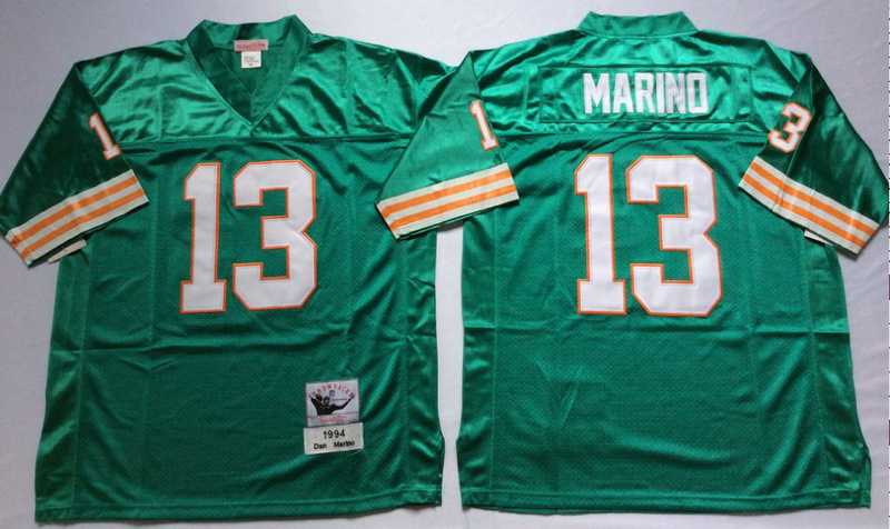 Dolphins 13 Dan Marino Aqua M&N Throwback Jersey